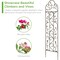 60-Inch Tall Outdoor Iron Garden Trellis with Bronze Finish for Climbing Plants and Vines